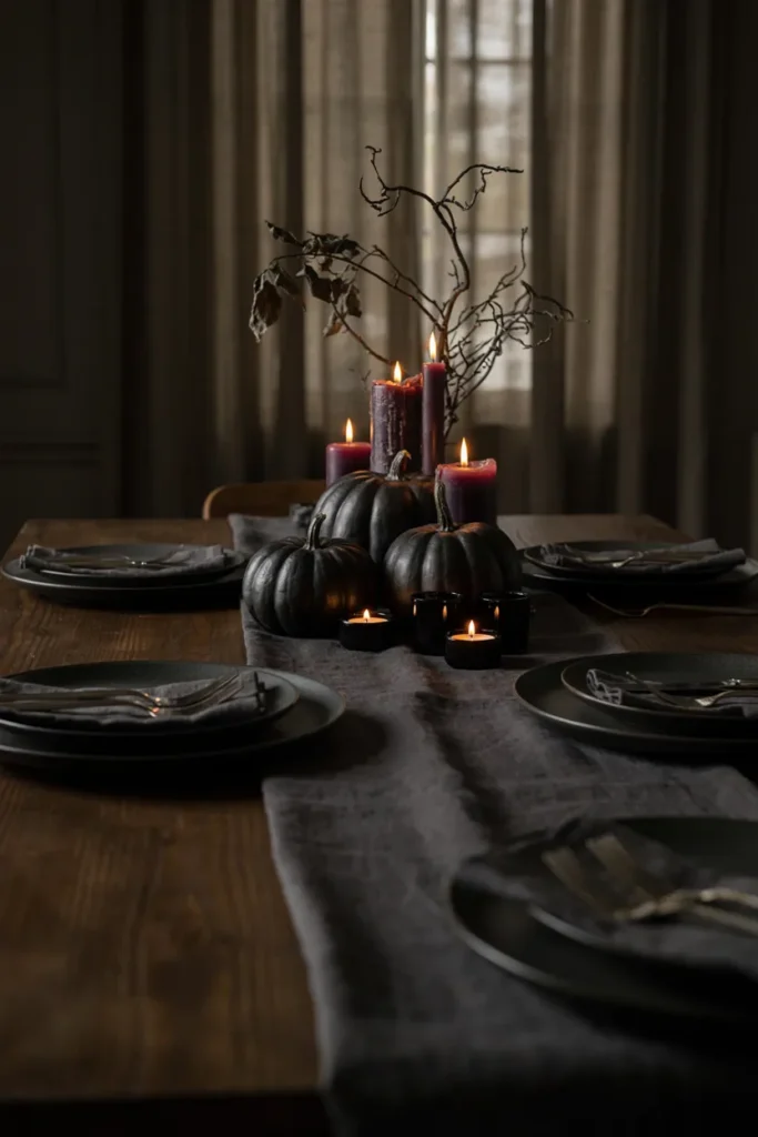 Black Pumpkin Centerpiece