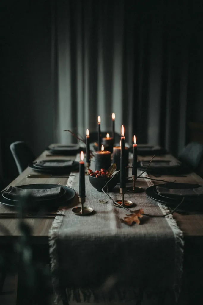 Charcoal Table Linens