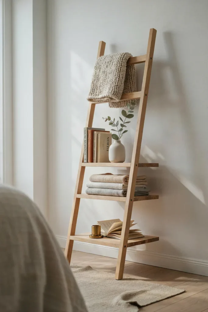 Compact Bookshelf Ladder