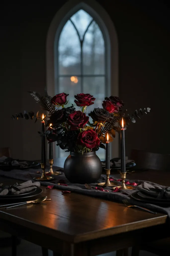 Dried Black Rose Bouquet.