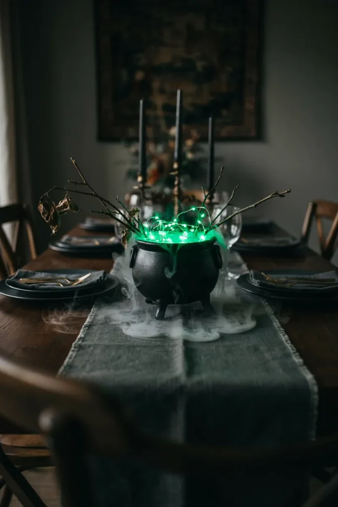 Glowing Cauldron Centerpiece