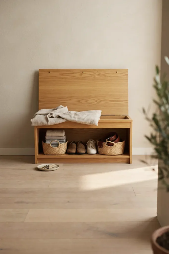 Hidden Storage Ottoman Bench