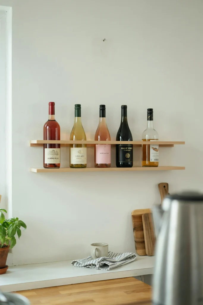 Open Floating Wine Rack