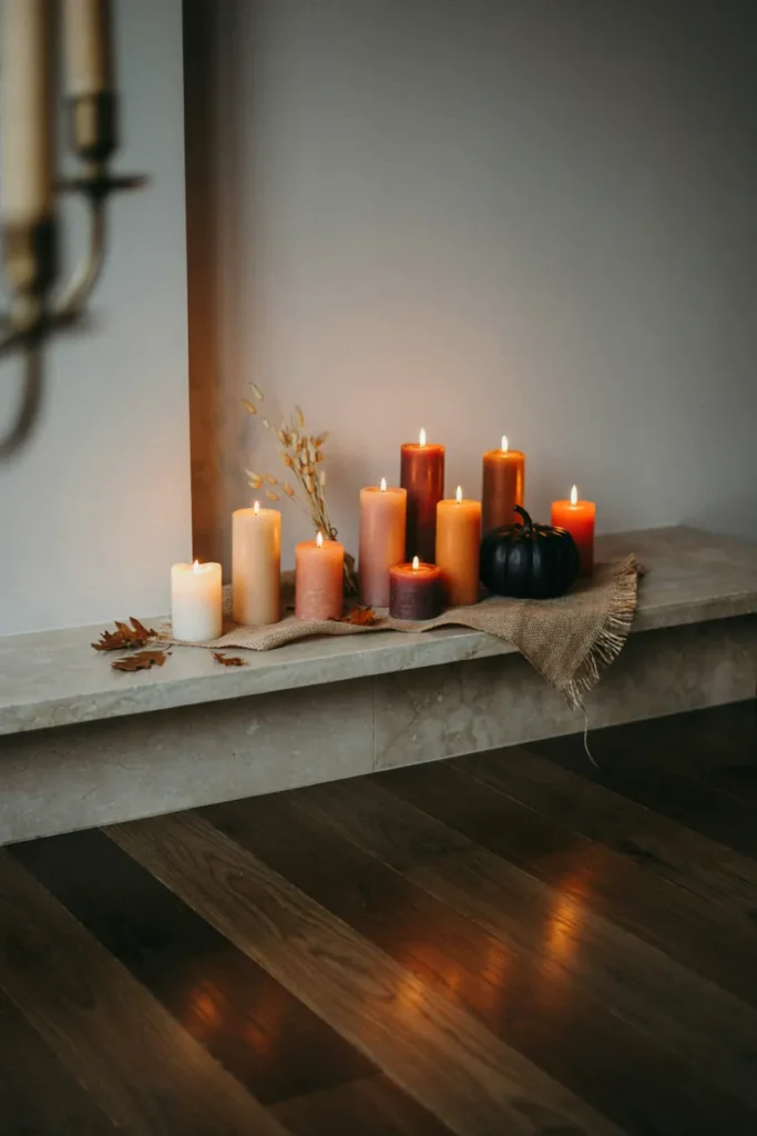 Orange Ombre Candle Display