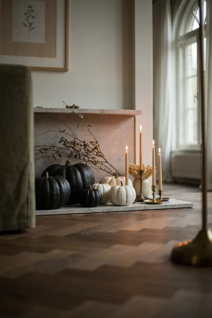 Pumpkin Mantel Display