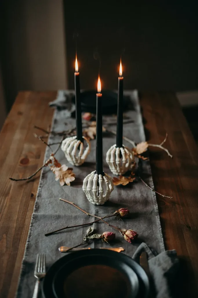 Skeleton Hand Candle Holders