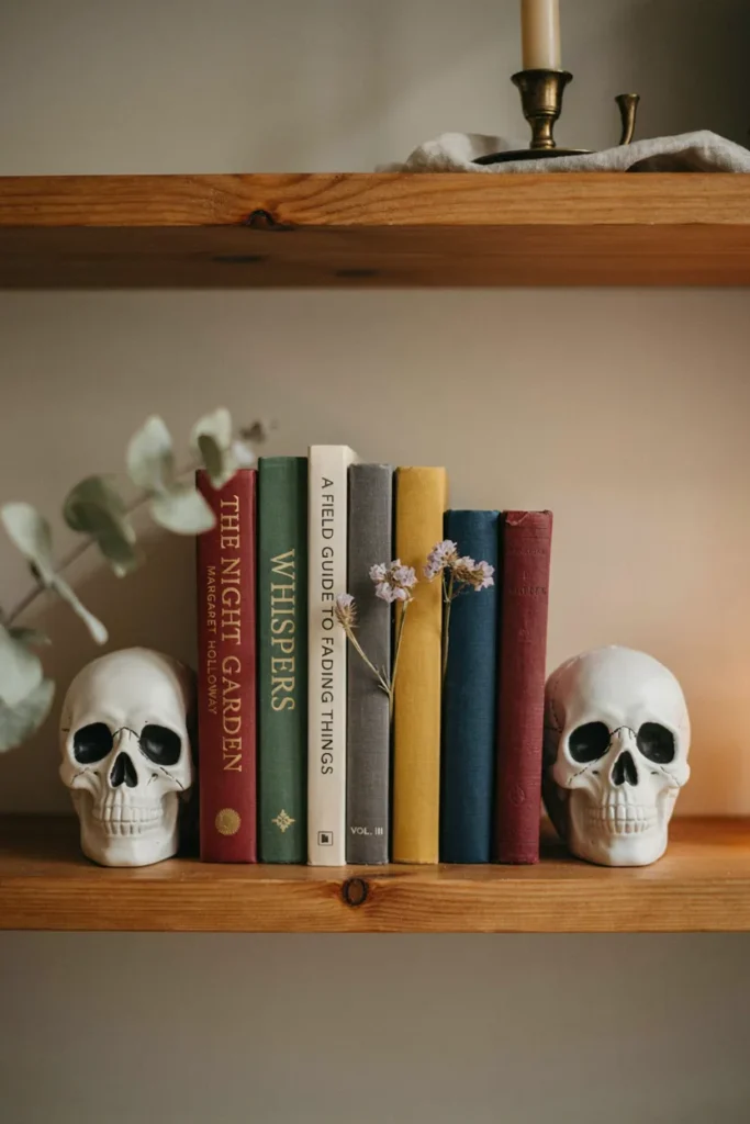Skull Bookend Display