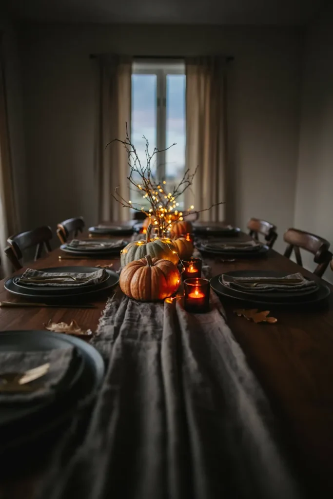 Twinkling Orange Lights