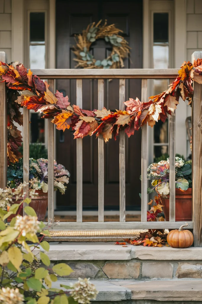 Autumn Leaf Garland Railing