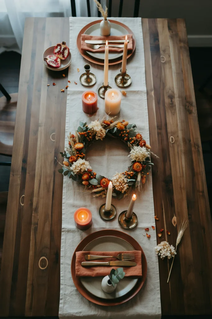 Autumn Wreath Table Centerpiece
