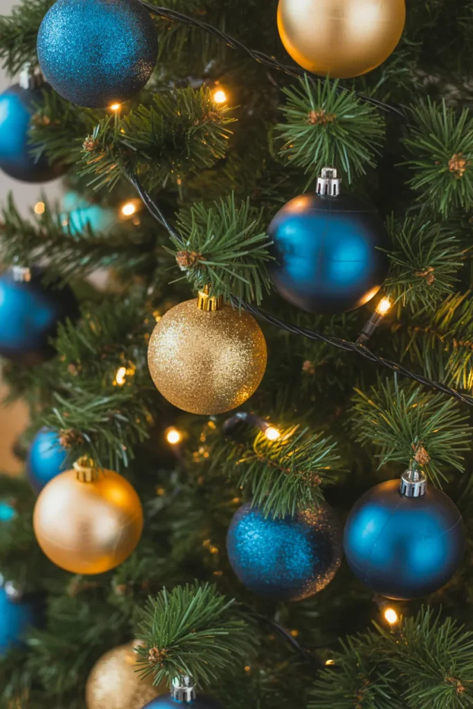 Blue and Gold Ornament Pairing
