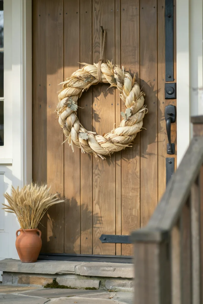 Braided Corn Husk Wreath