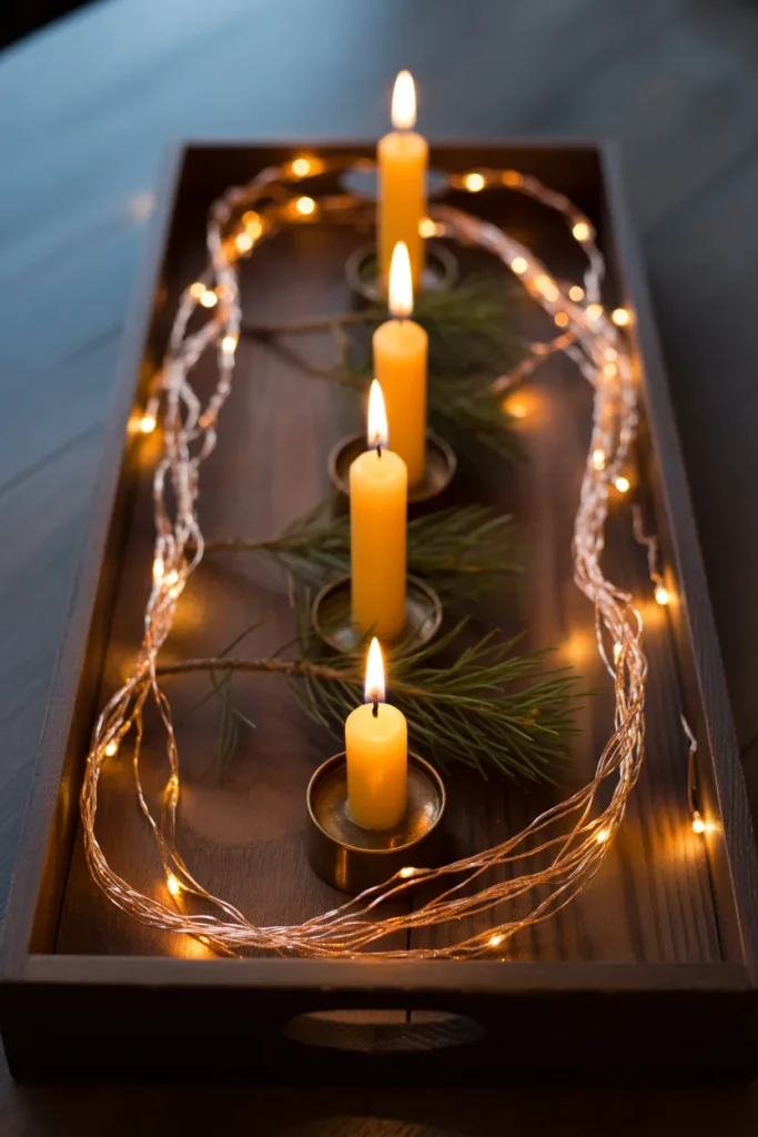 Copper Wire and Candle Tray