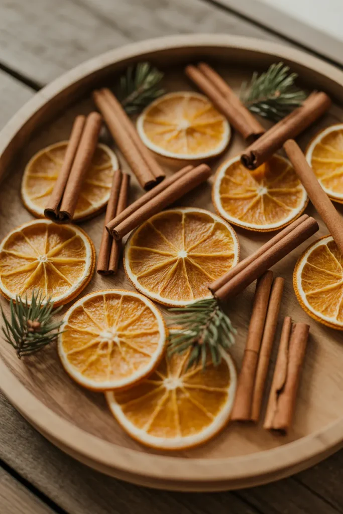 Dried Orange and Cinnamon Tray