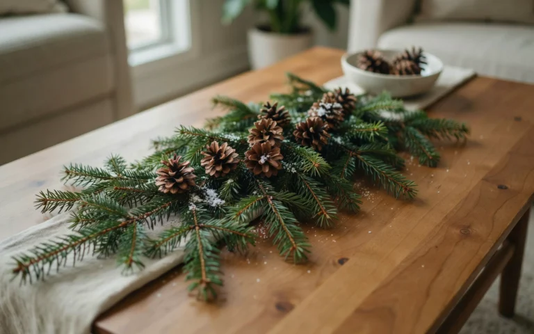 Christmas coffee table decor