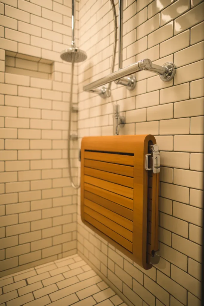 Fold-Down Shower Seat