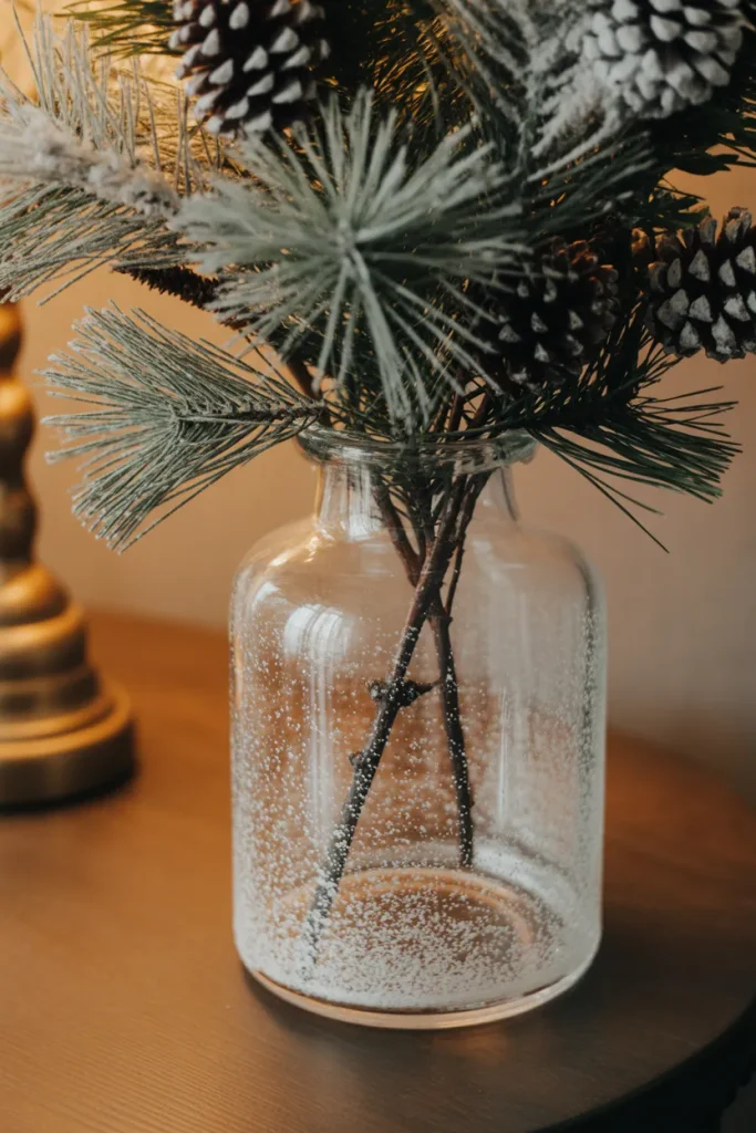 Frosted Glass Vase Centerpiece