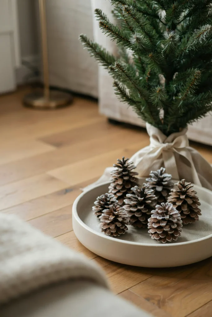 Frosted Pinecone Topiary Base