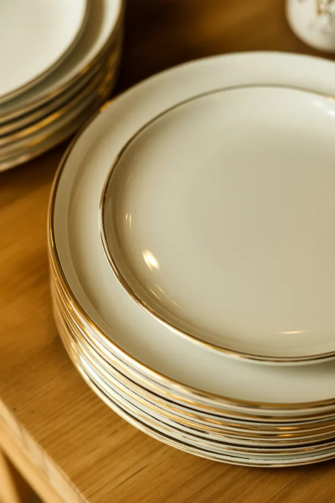  Gold Rimmed Dollar Store Plates