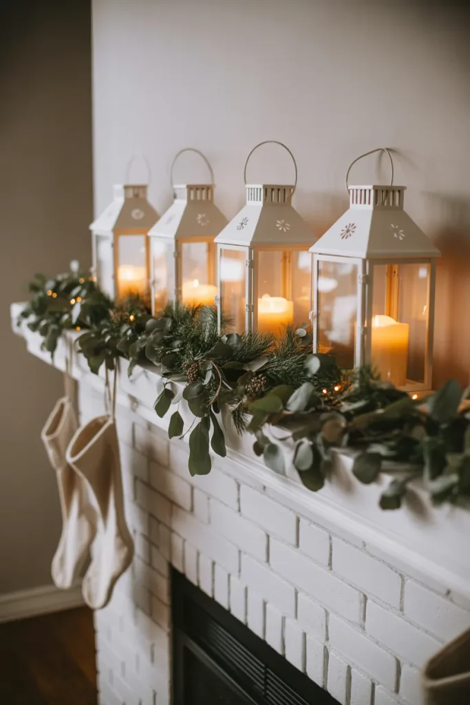 Mantel Lantern Row