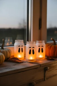 Mason Jar Ghost Lanterns