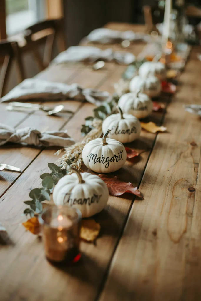 Mini Pumpkin Place Cards