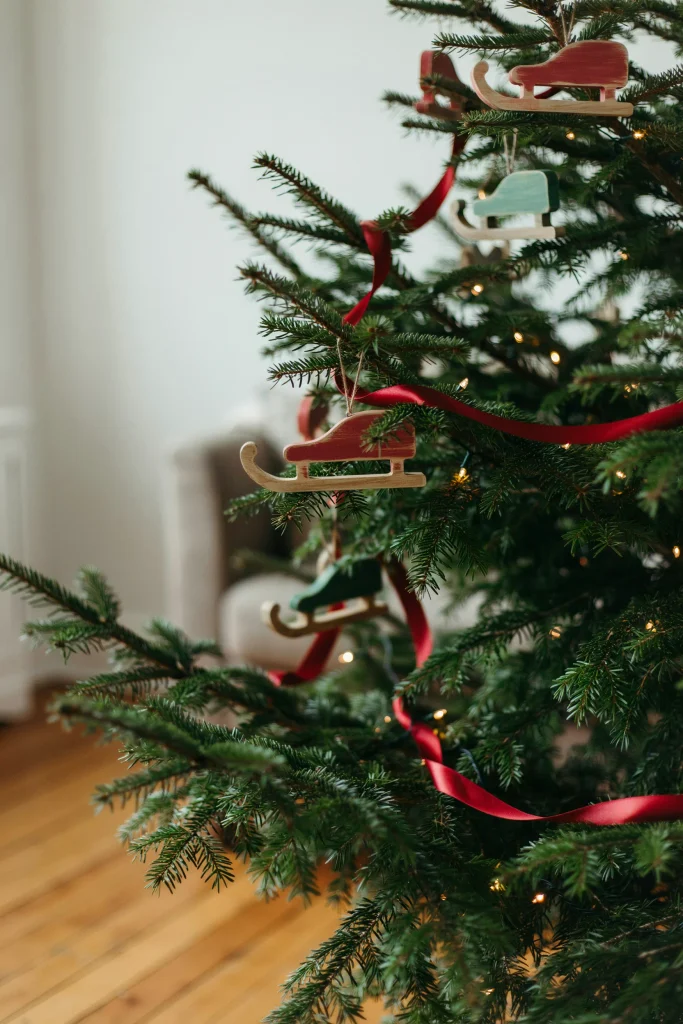 Miniature Sled Ornament Display