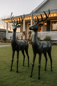 Minimalist Metal Reindeer