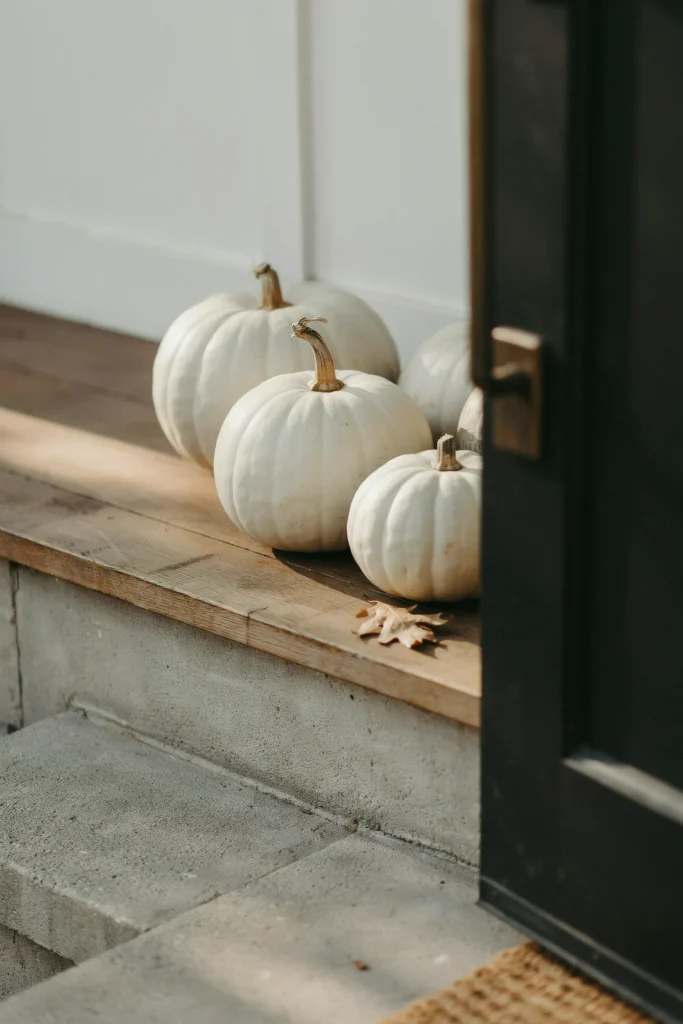 Monochrome White Pumpkin Trio