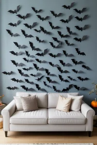 Paper Bat Wall Swarm