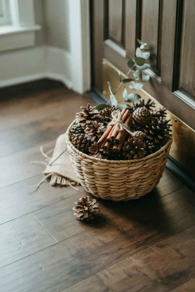Pinecone Basket Display