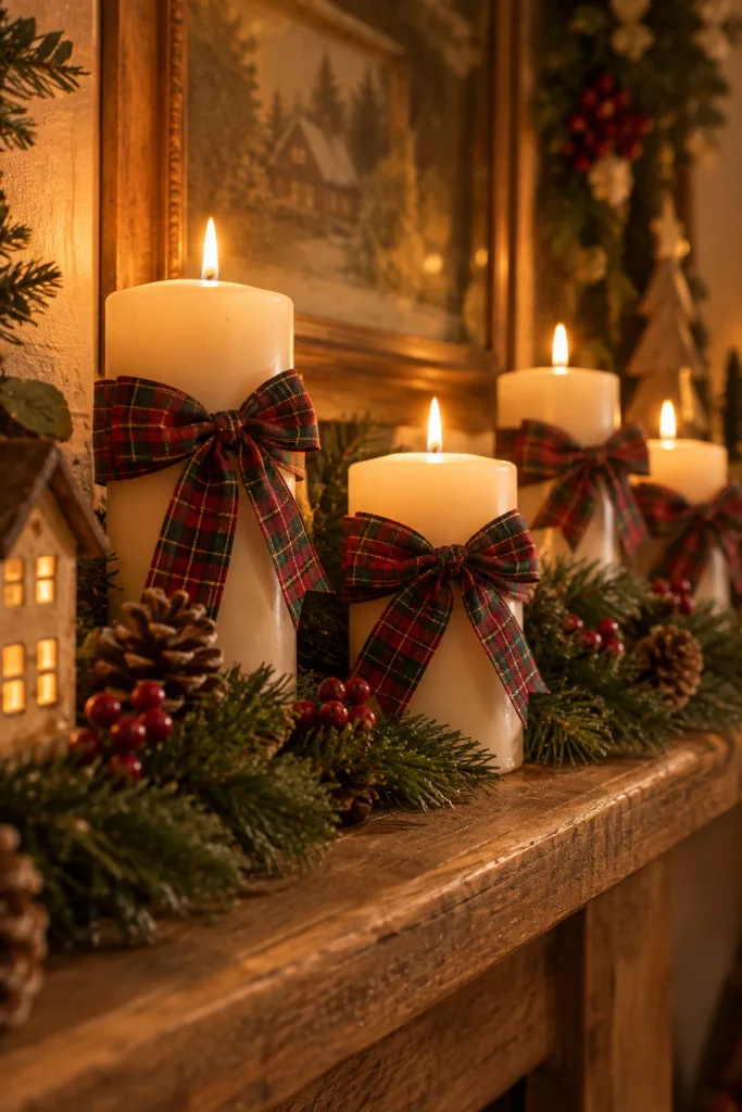 Ribbon Wrapped Candles