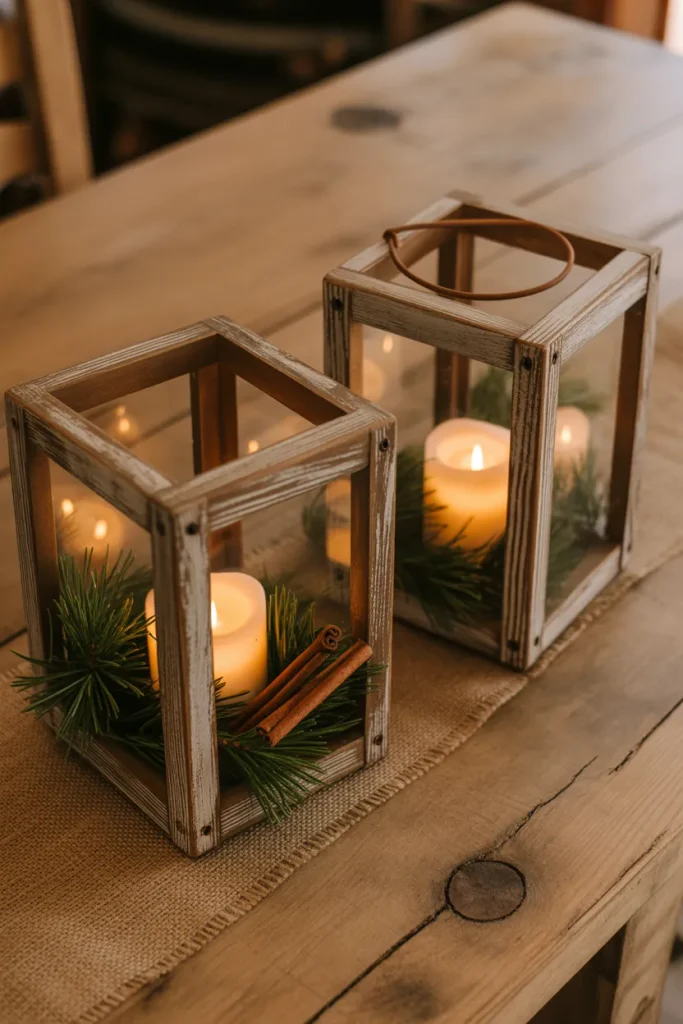 Rustic Wood Lanterns