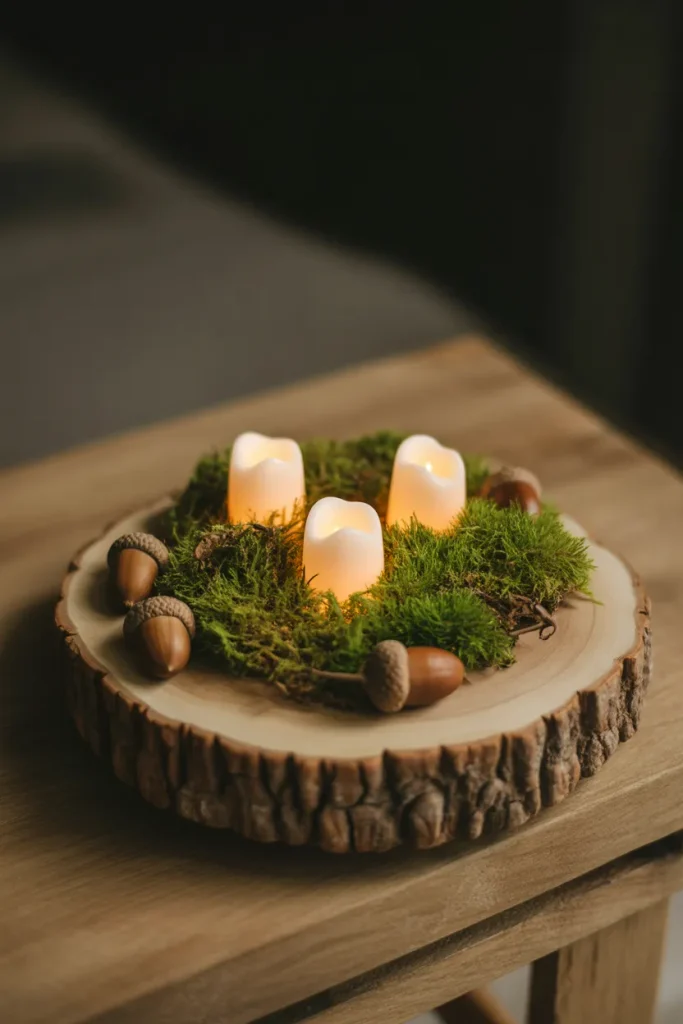 Rustic Wood Slice Base