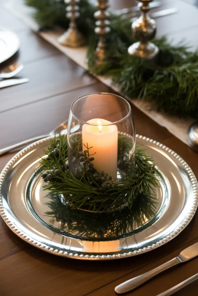  Silver Charger Plate Centerpiece Base