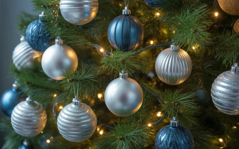 Silver and Blue Ornament Mix