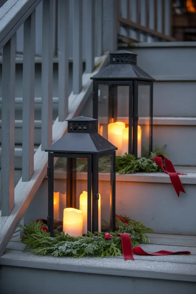 Stepped Porch Lantern Cluster