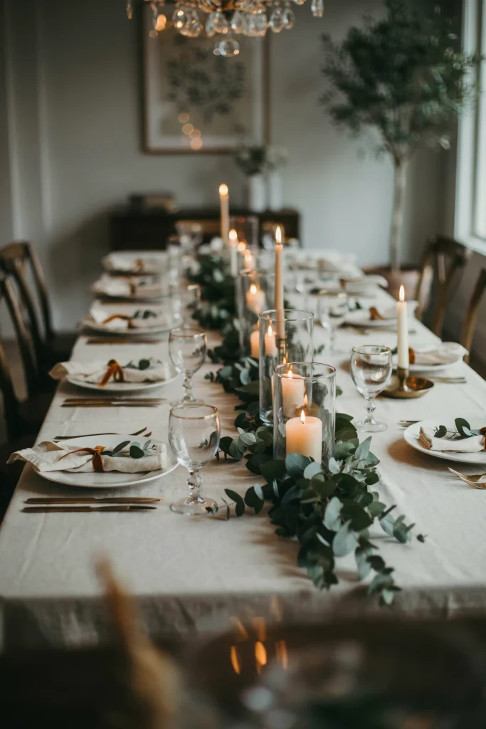 Table Runner Centerpiece lantern