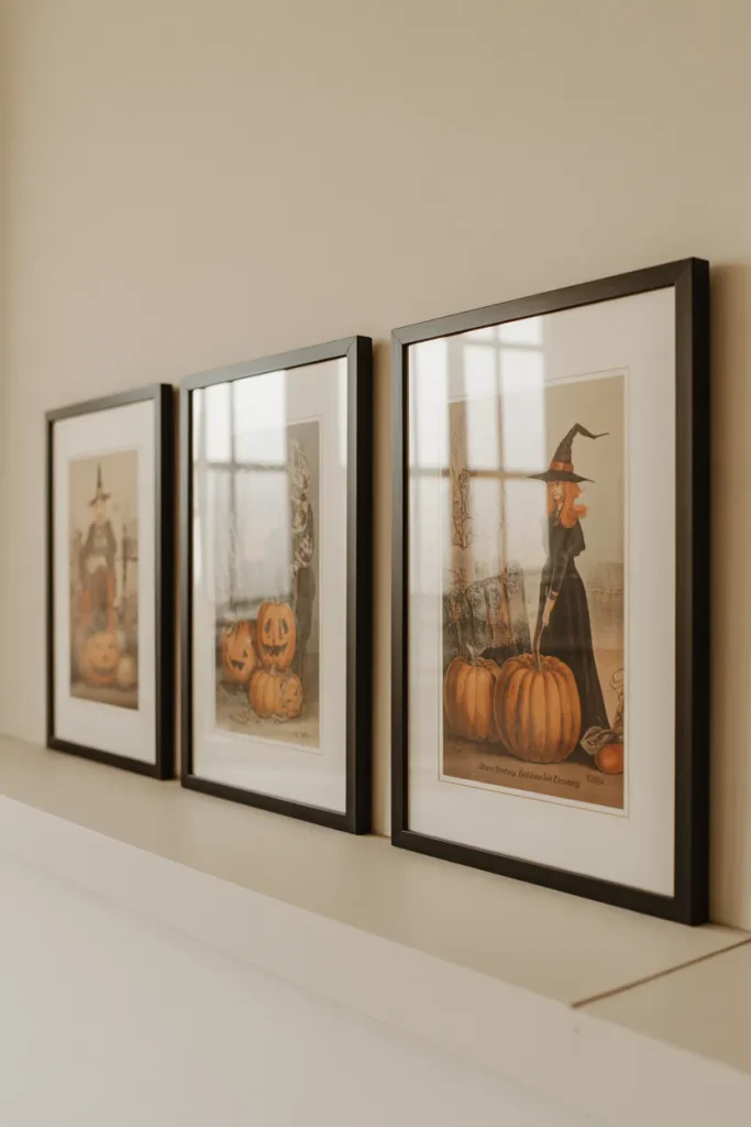 . Vintage Halloween Postcard Frames