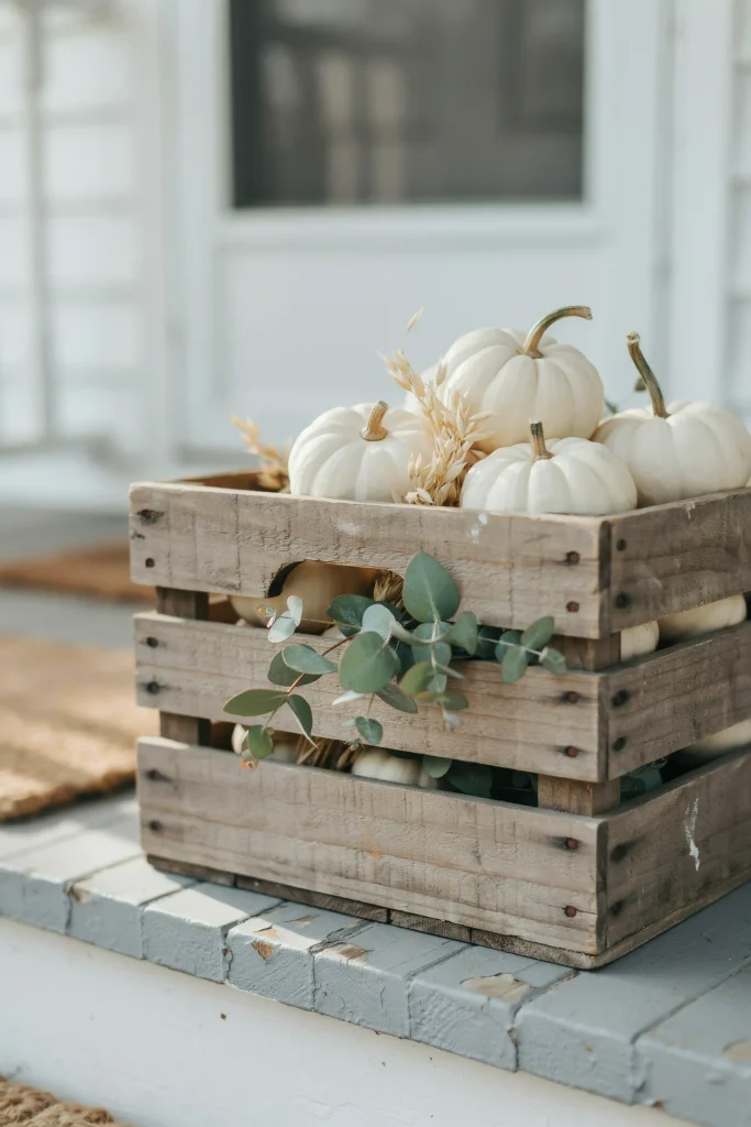 Weathered Wood Crate Display