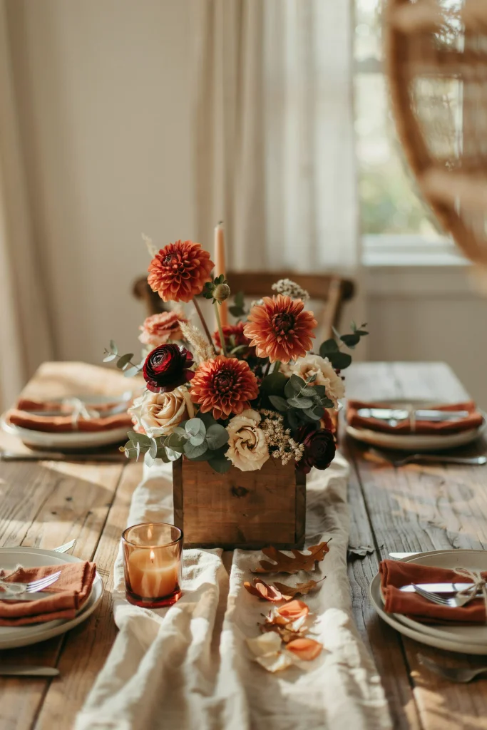 Wooden Box Floral Arrangement