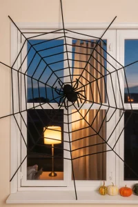 Yarn Spider Web Window