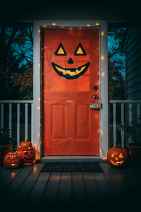 Glowing Jack-o'-Lantern Door