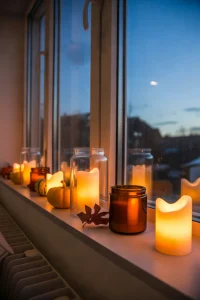 Candlelit Window Ledge