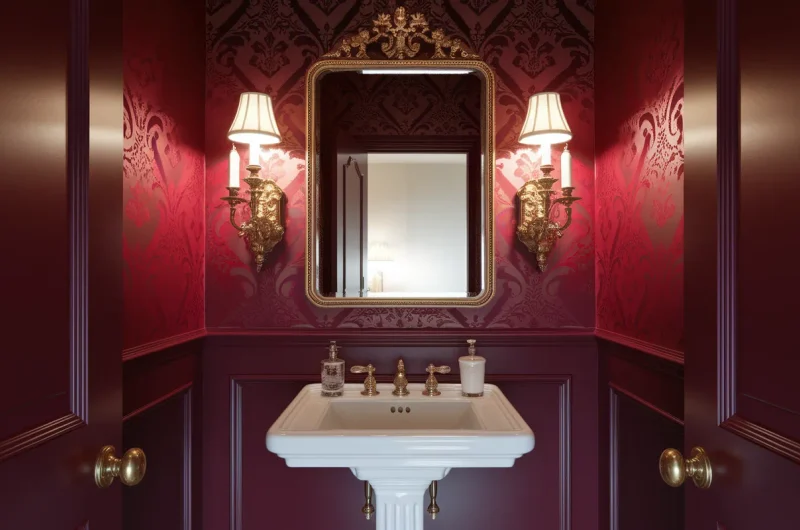 Wallpaper Powder Room 