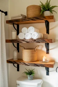 Floating Wood Shelves