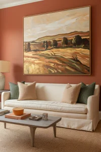 Framed Art in Warm Tones