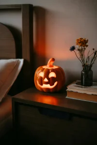 Glowing Pumpkin Nightstand