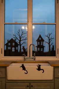Haunted Window Silhouettes