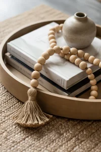 Natural Wood Bead Garlands